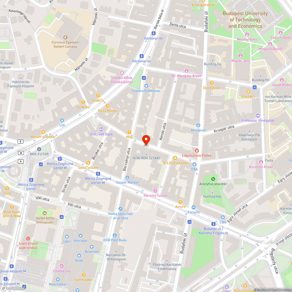 Hiányző fák Lágymányosi utca 9. és 13. bejelentés helye