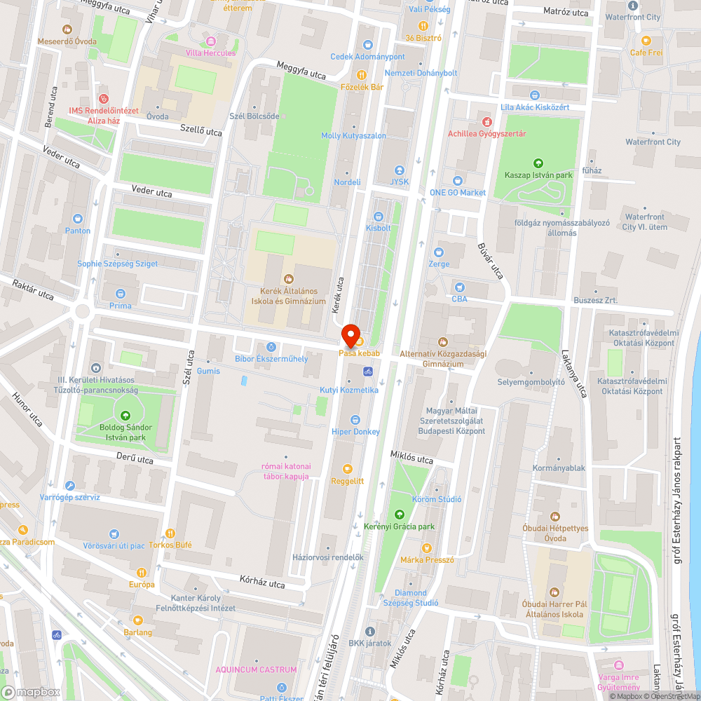 Brutál kátyú a Raktár u. - Kerék u. kereszteződésben bejelentés helye