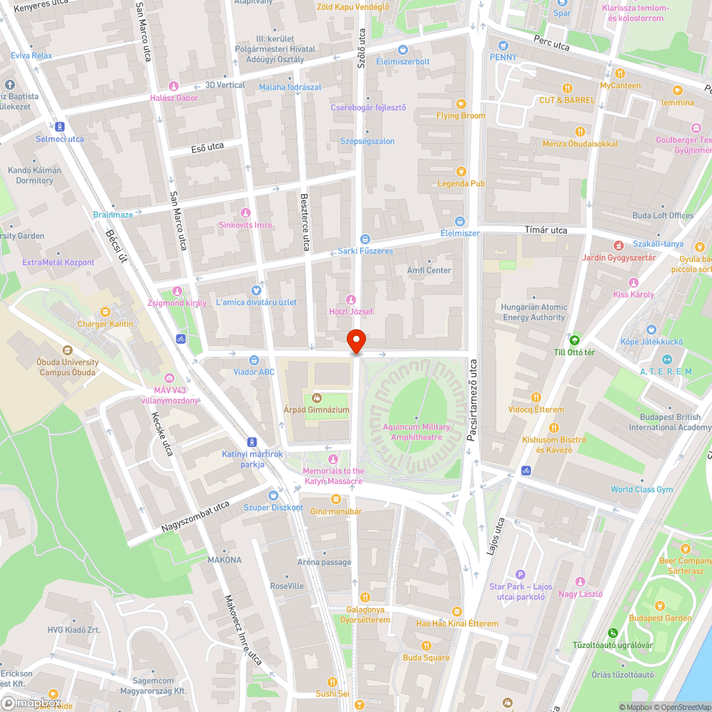 Kátyúk a Szőlő u. - Viador sarkon bejelentés helye