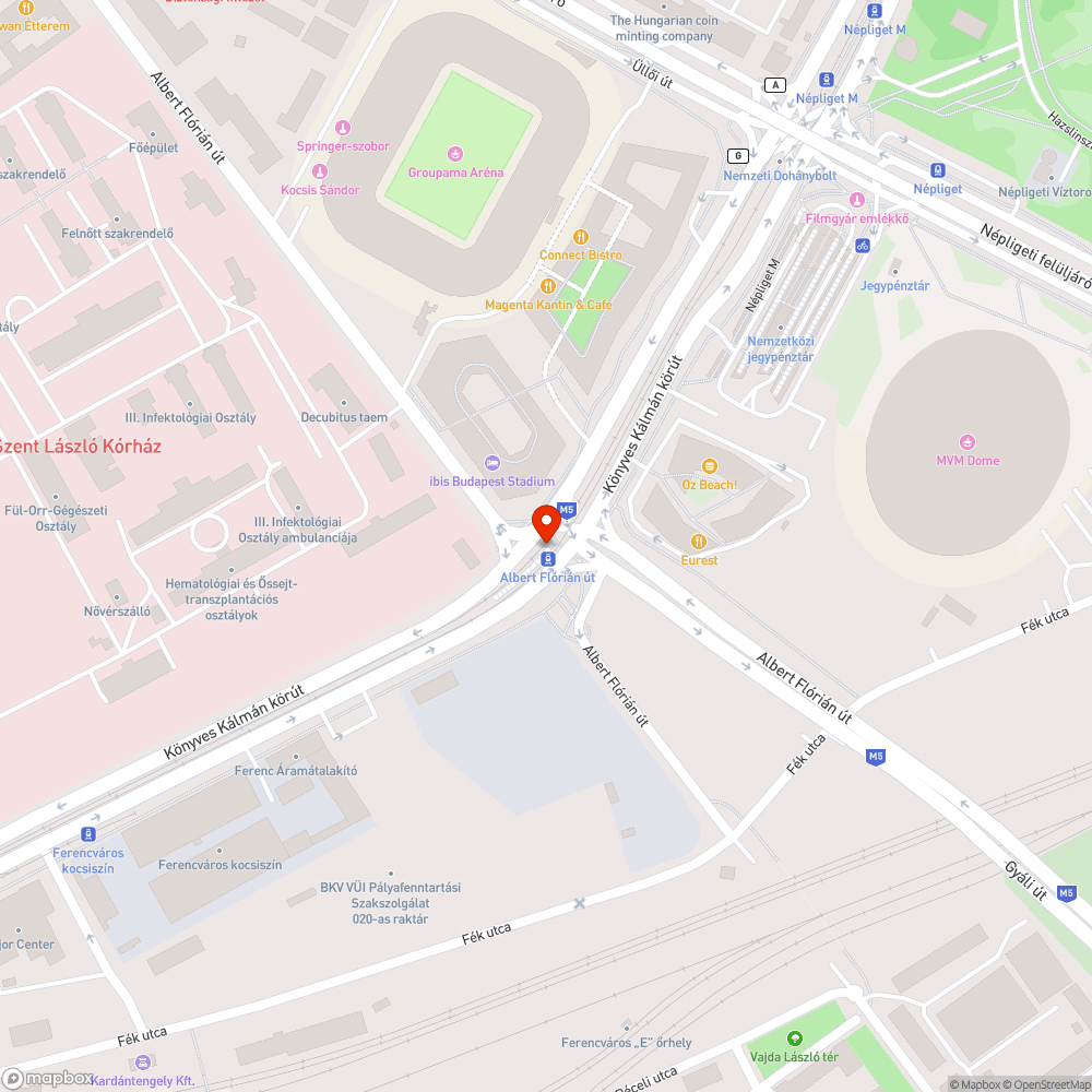 Kátyú a sín körül bejelentés helye