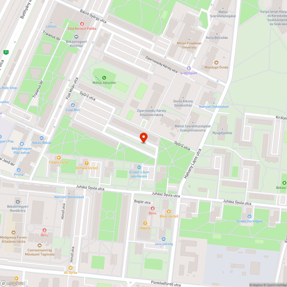 Elhagyott jármű bejelentés helye