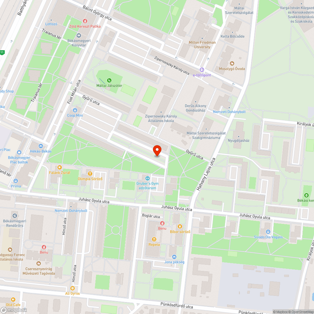 Elhagyott jármű bejelentés helye