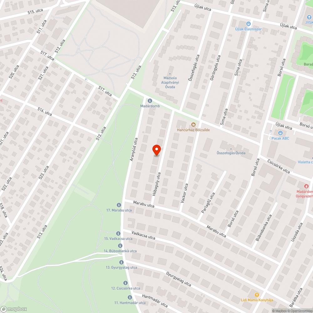 Villogó lámpa bejelentés helye