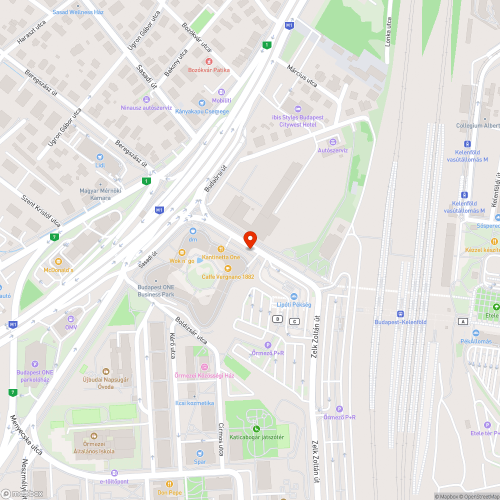 Nem működő szabad parkolóhely jelző bejelentés helye