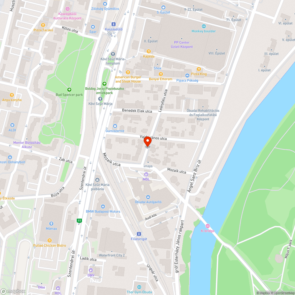 Kátyú  a Leányfalu utcában bejelentés helye