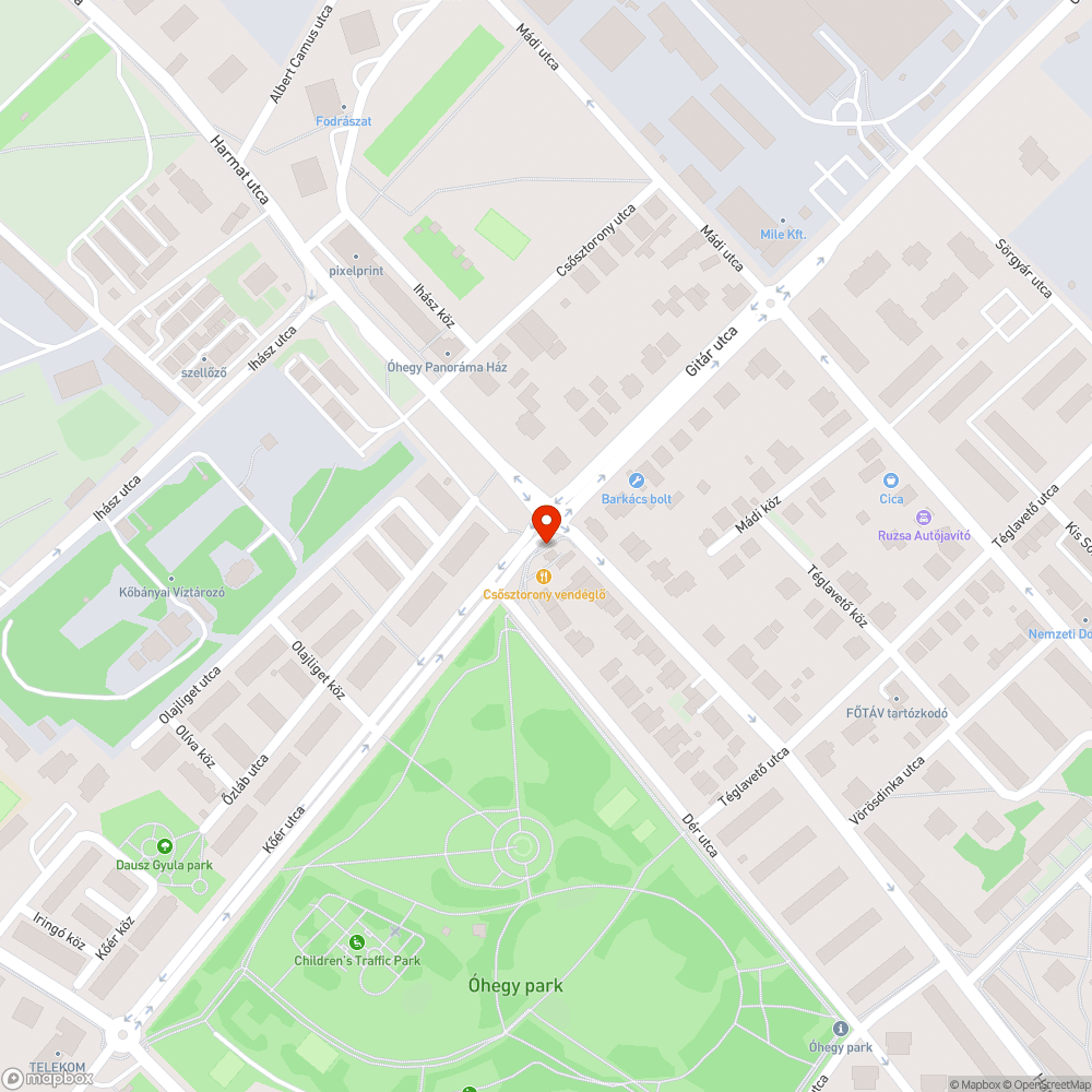 Törmelékek a Csősztoronynál és az Ihász utcánál bejelentés helye