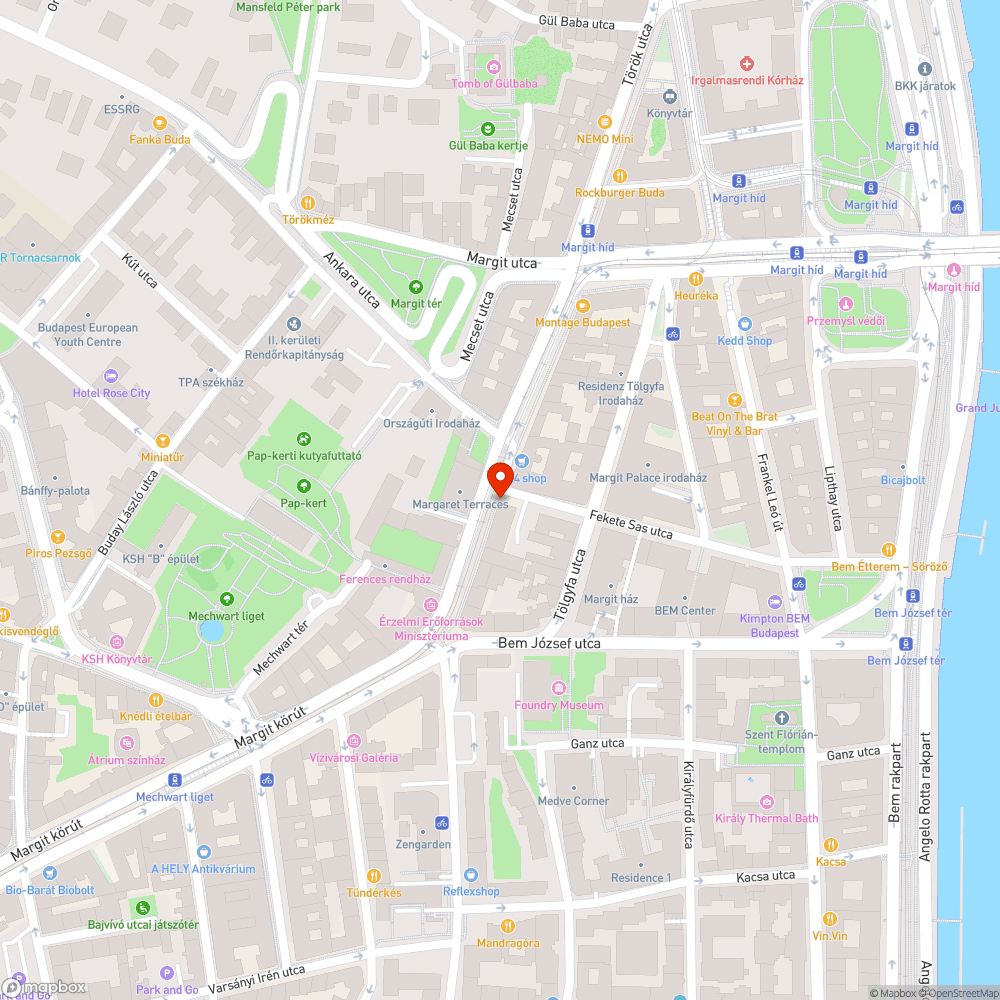 Kidőlt poller a Fekete Sas utcában bejelentés helye