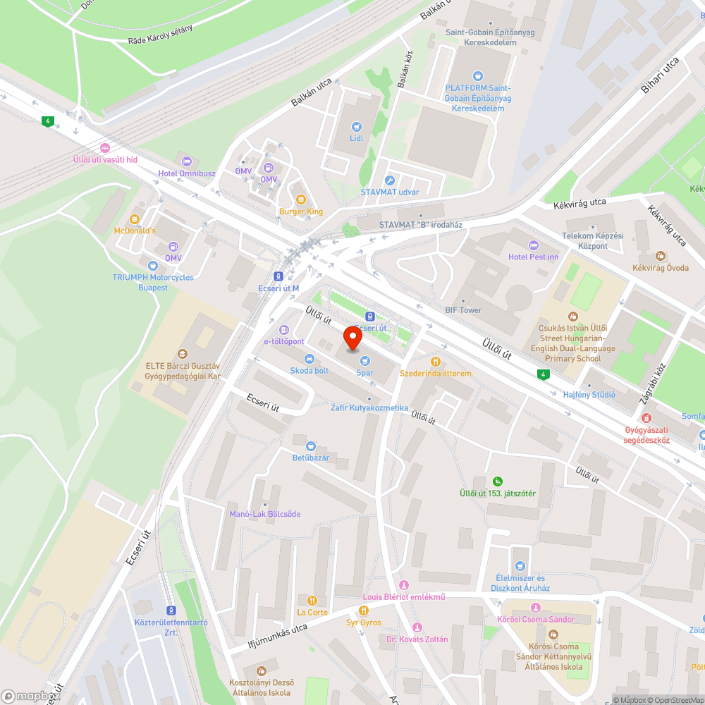 Elhanyagolt közterület bejelentés helye