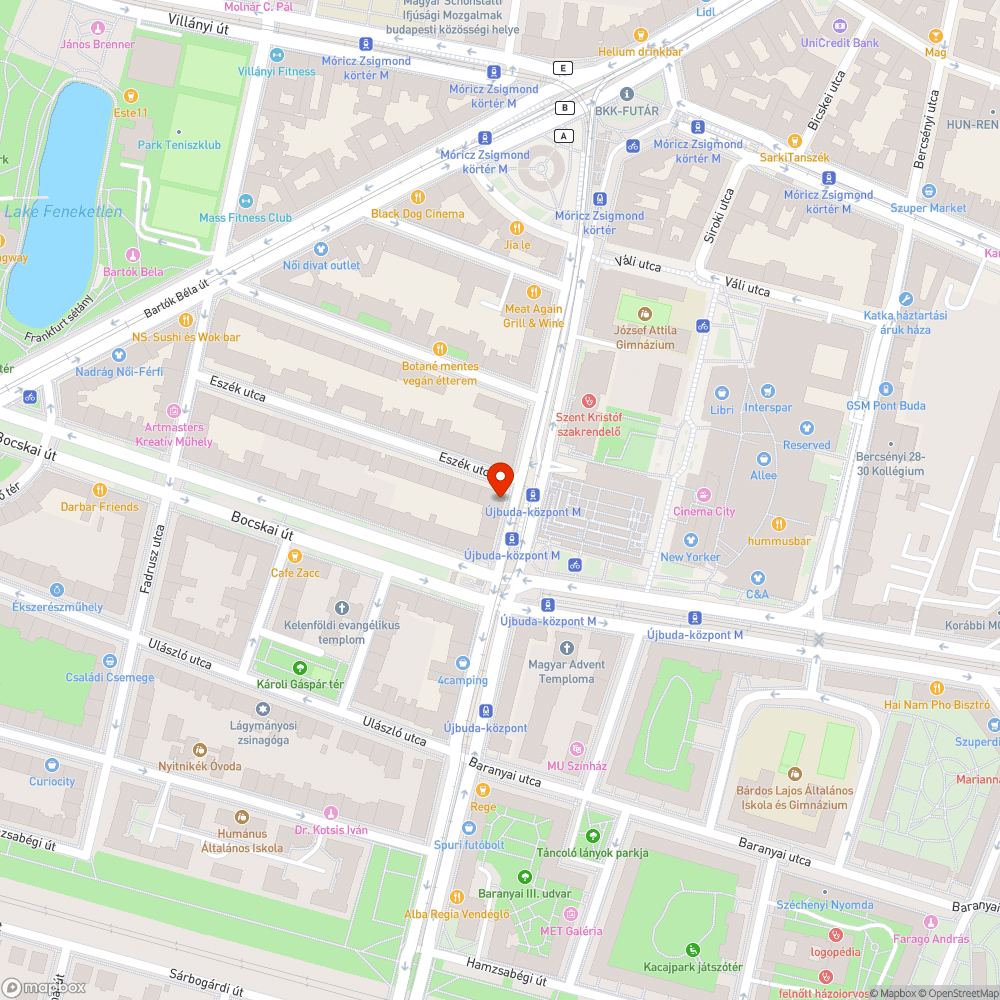 Útburkolati hiba bejelentés helye