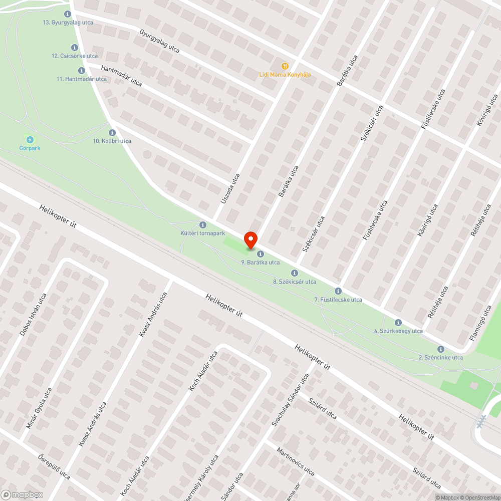 Üres oszlop bejelentés helye