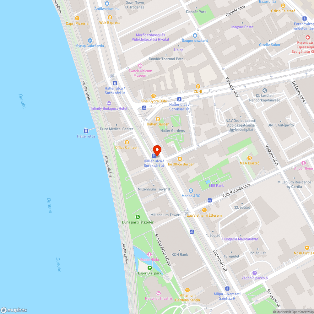 Ferde oszlop a Soroksári úton bejelentés helye