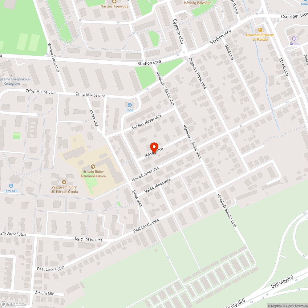 Villogó lámpa bejelentés helye