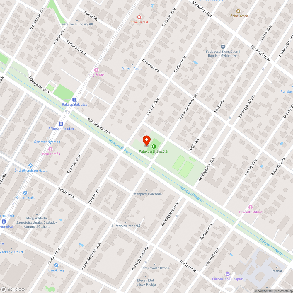 Törött pad bejelentés helye