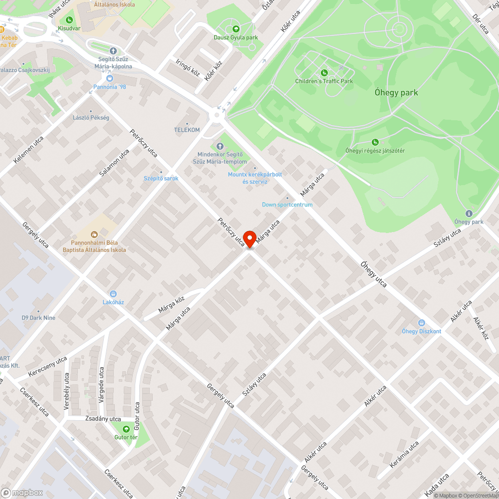 Elhagyott autó bejelentés helye