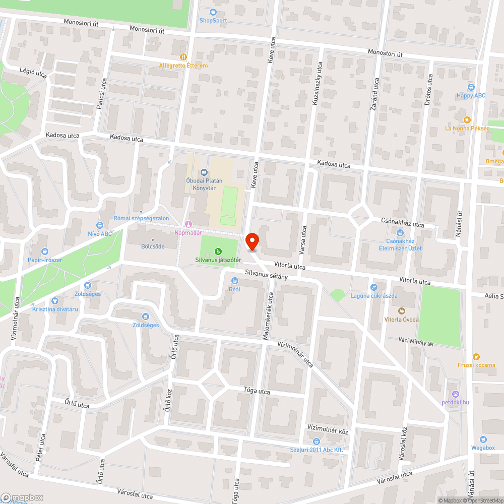 Kátyú bejelentés helye