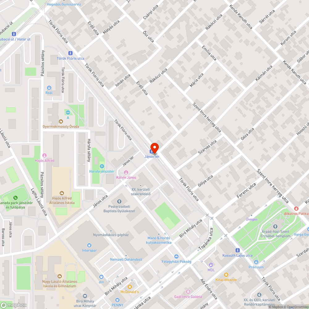 Kátyú bejelentés helye