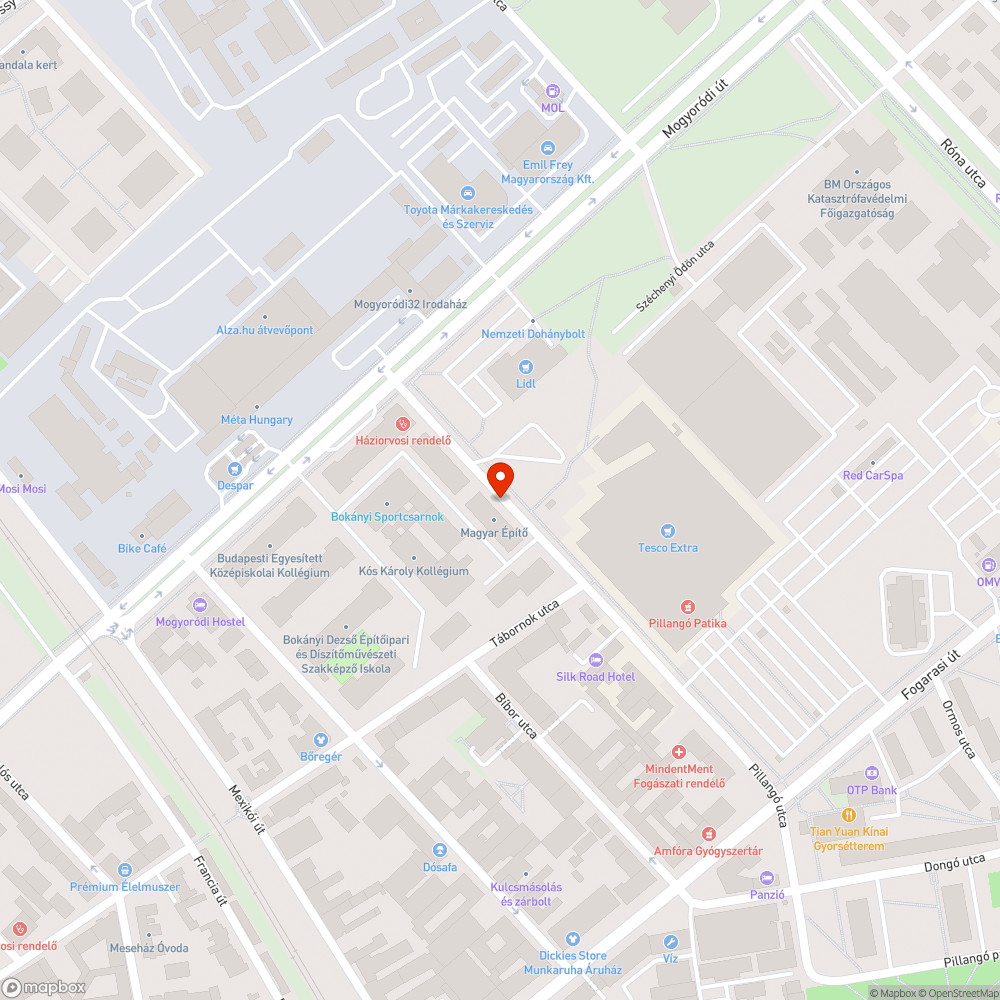 Elhagyott autó bejelentés helye