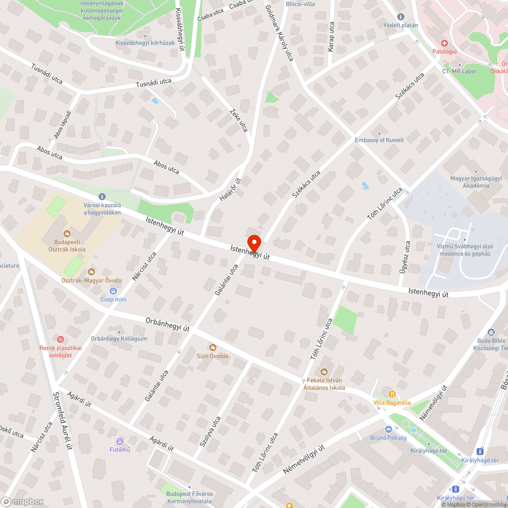 Elhagyott roncs az Istenhegyi úton bejelentés helye