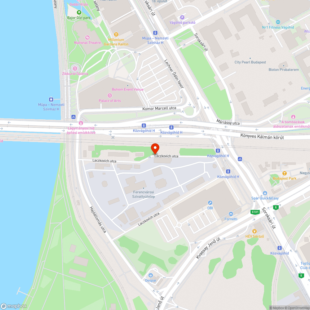 Szeméttel teli útpadka a teljes utcahosszon a Laczkovich utcában bejelentés helye