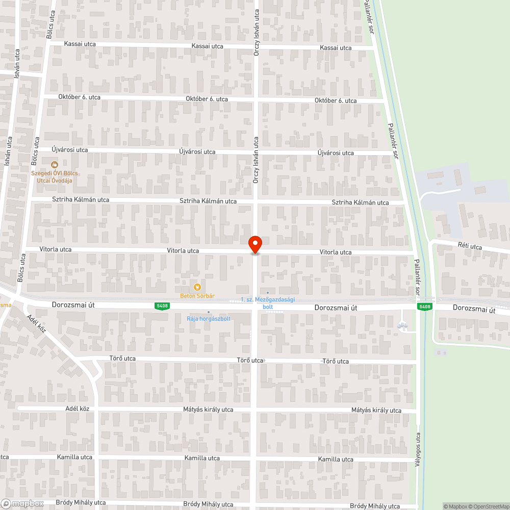 Besüppedt járda Szeged-Kiskundorozsmán bejelentés helye