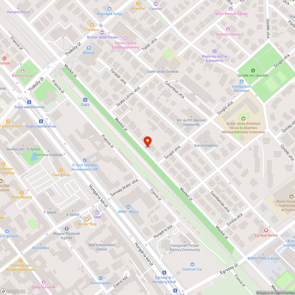 Kátyú a keréknyomvonalon bejelentés helye