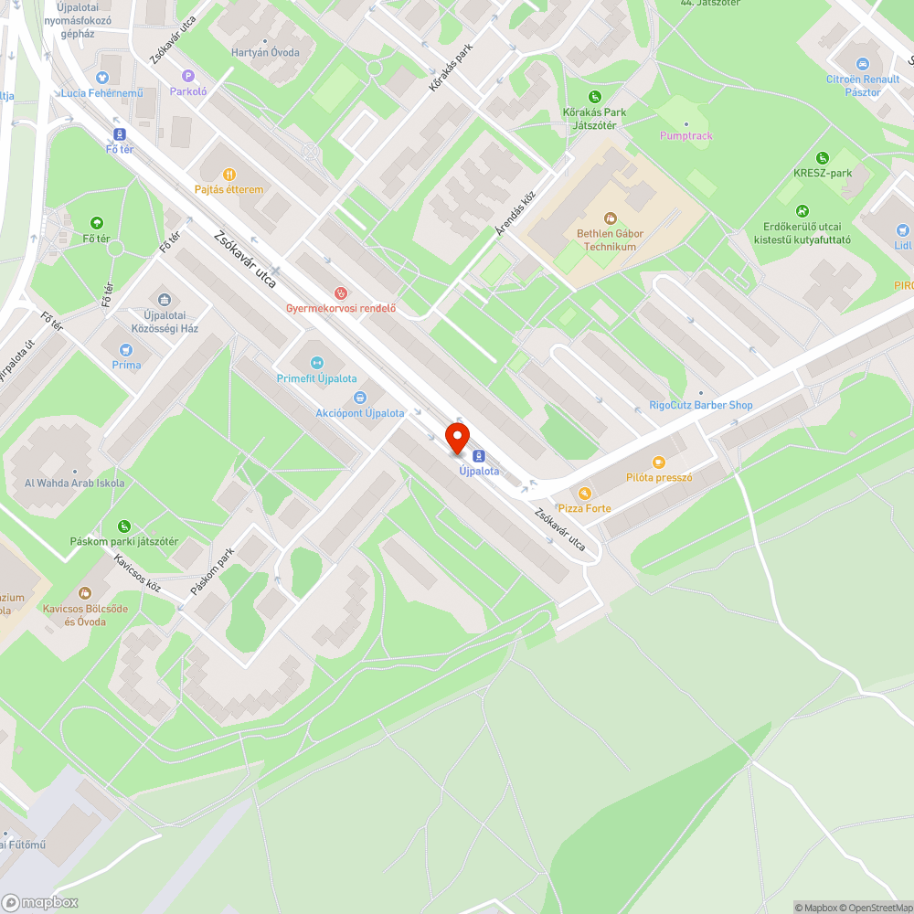 Autógumi a buszmegállóban bejelentés helye