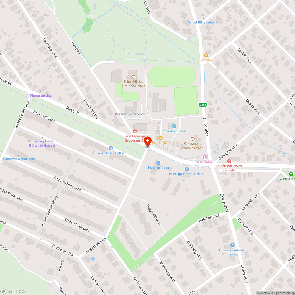 Gyalogos átkelő hiánya! bejelentés helye