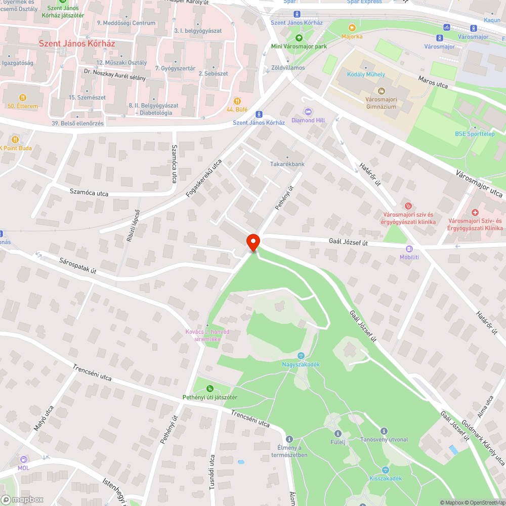 Zöldhulladék a Kissvábhegyi természetvédelmi területen bejelentés helye