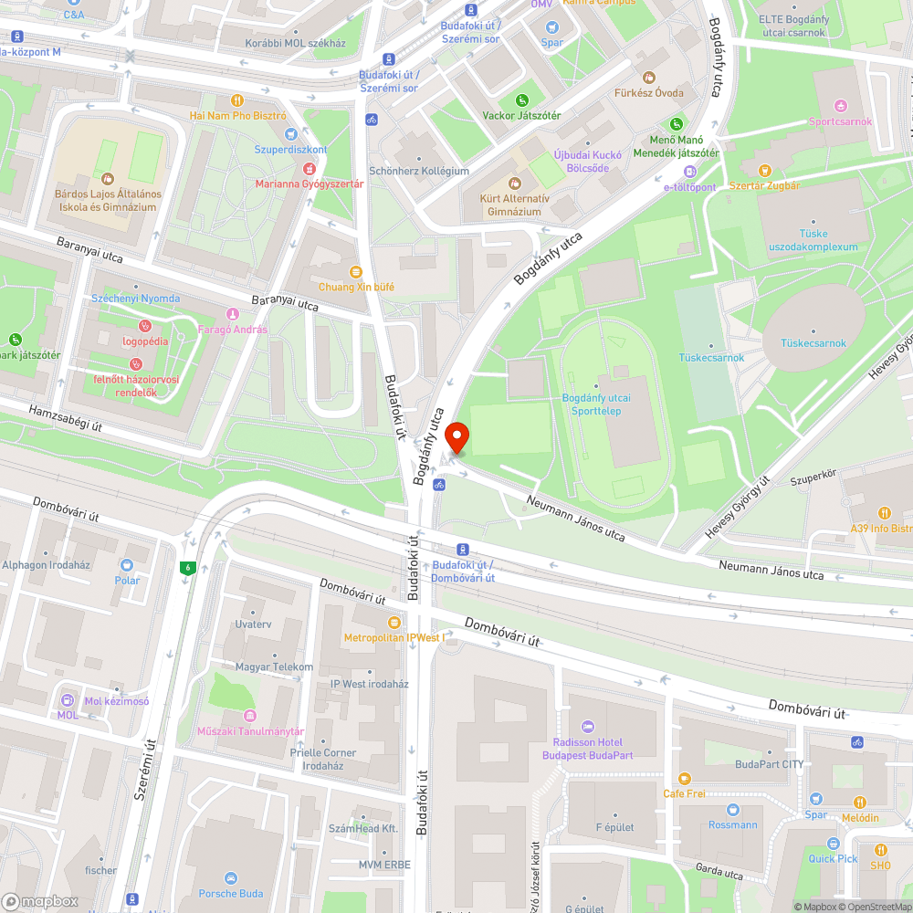 Megrongált utcajelző tábla bejelentés helye