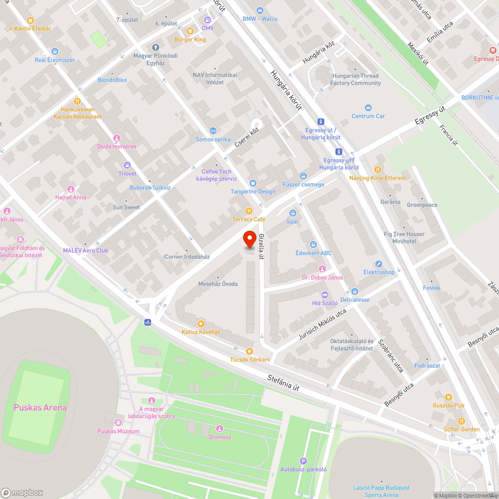 Elhagyott autó bejelentés helye