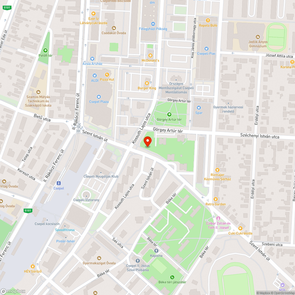 Szétmállott járda bejelentés helye