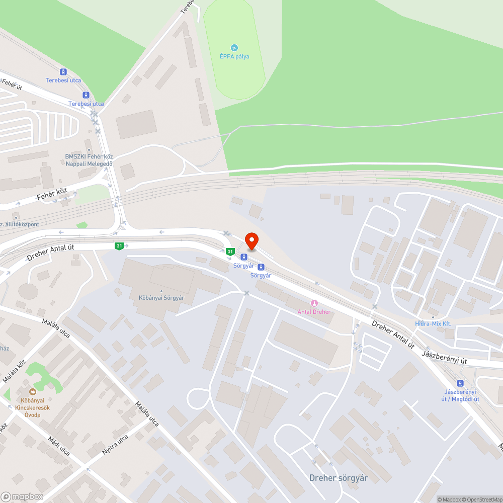 Betört üveg bejelentés helye