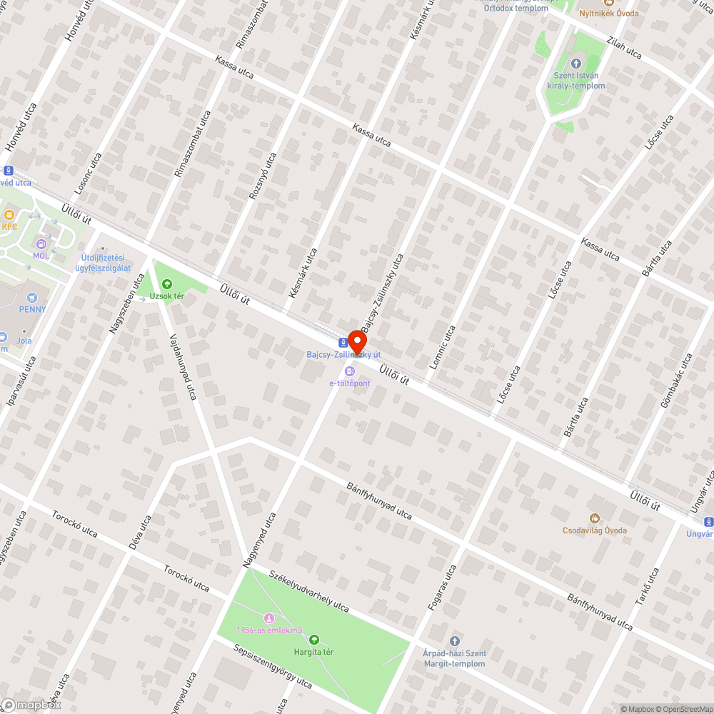 kátyús útszakasz bejelentés helye