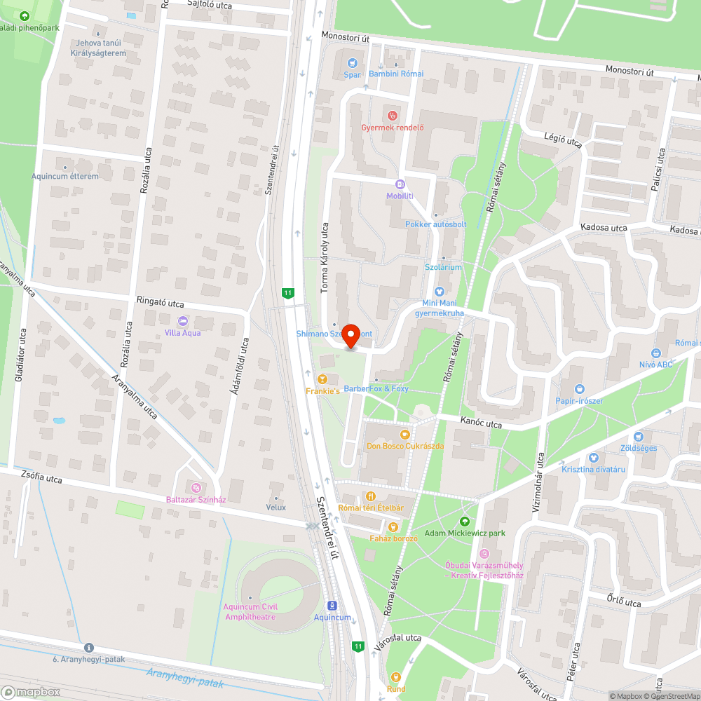 Kátyú a Torma Károly utcában bejelentés helye