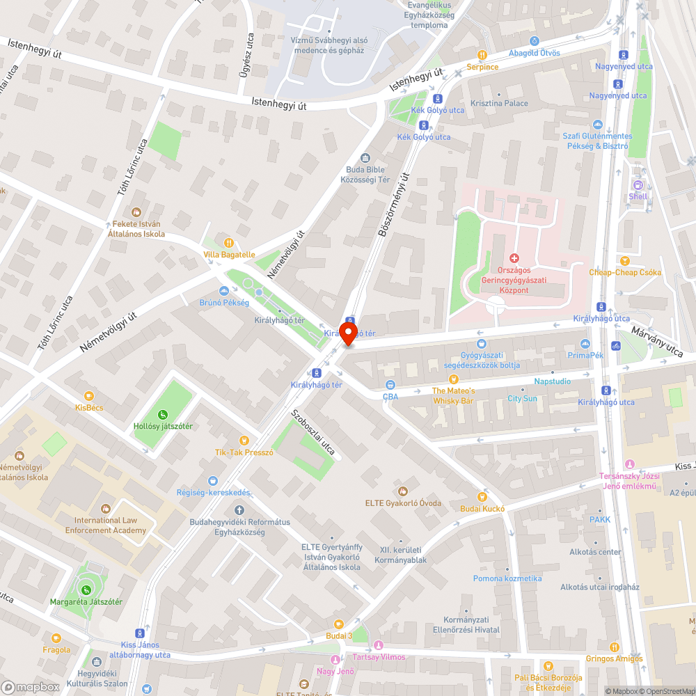 Kiégett lámpa bejelentés helye