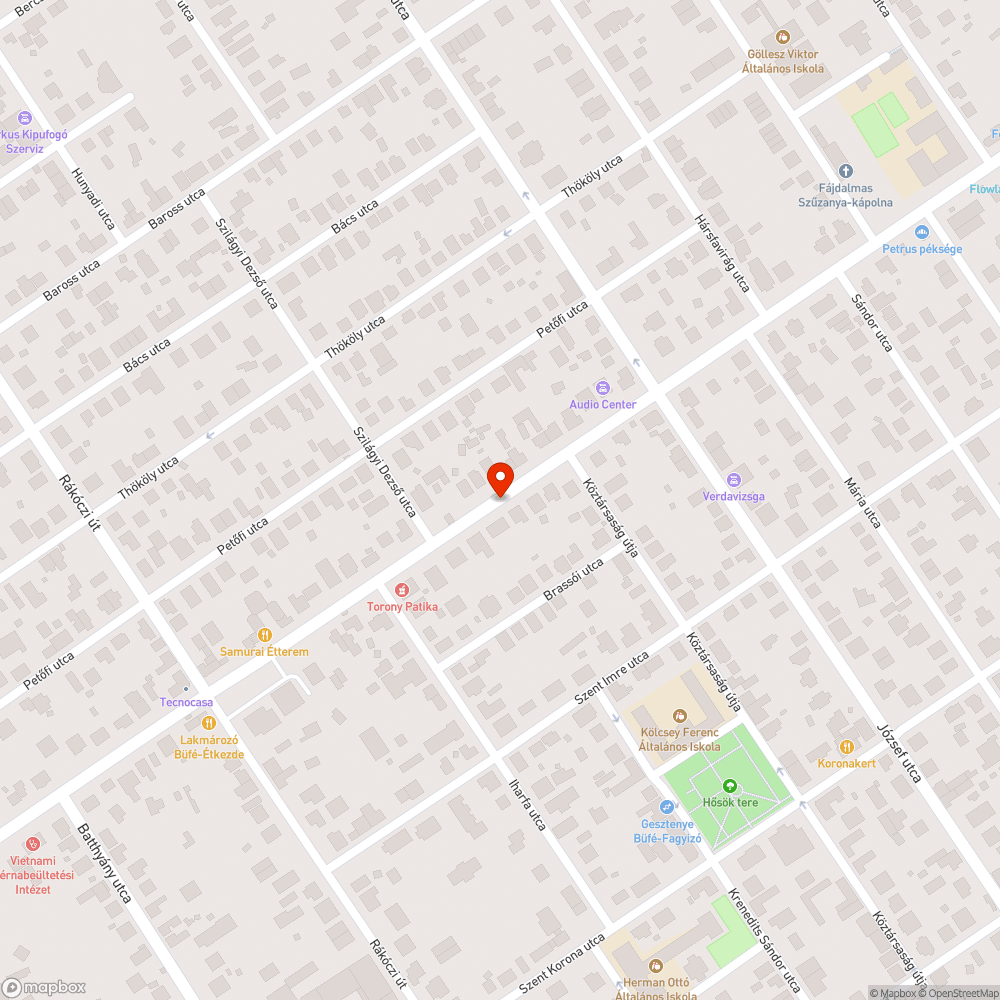 Teljes sötétség a járdán bejelentés helye