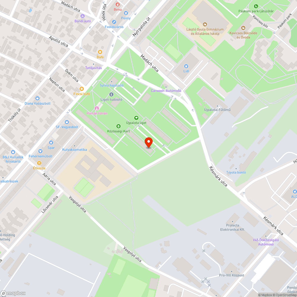 Gyanús autó bejelentés helye