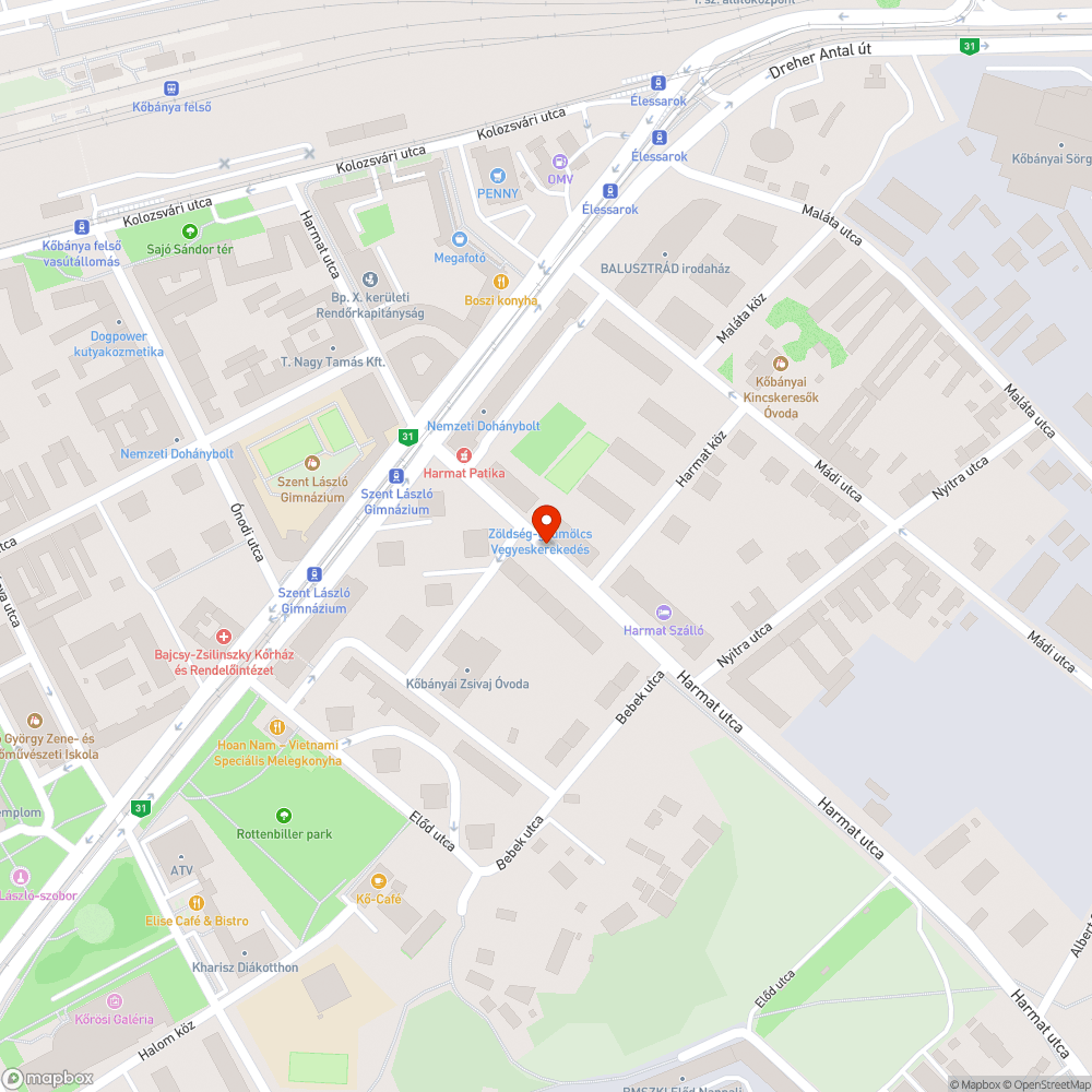 Pollerek javítása buszmegállóban bejelentés helye