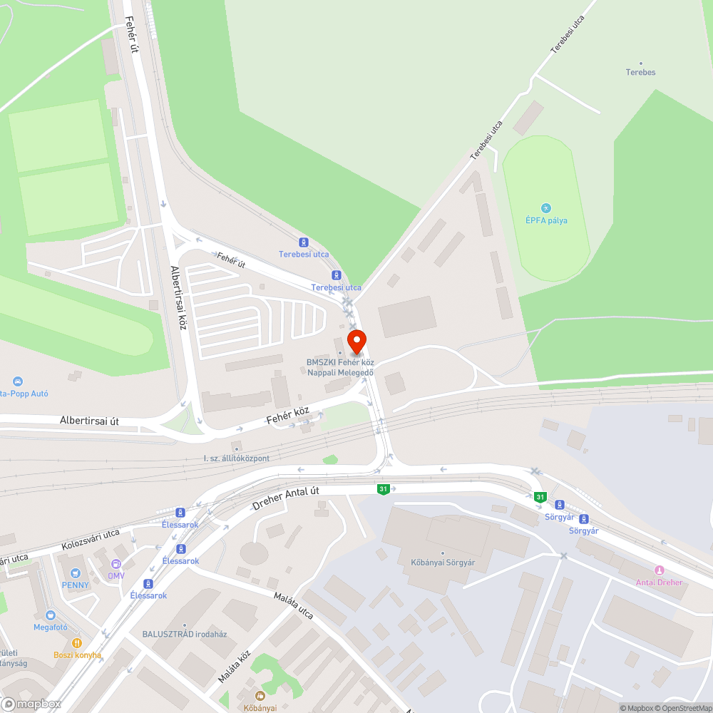 Beterített járda bejelentés helye