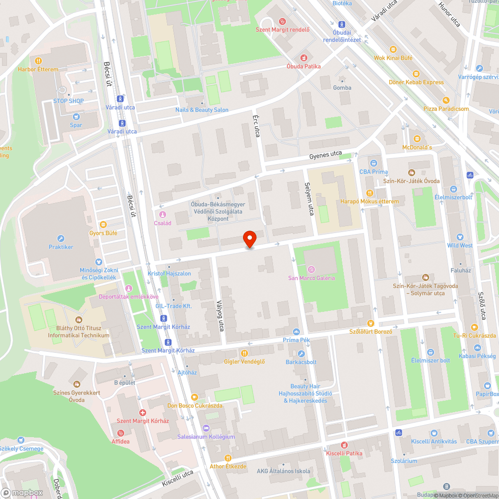 III. kerület Reménység u. - járdára parkolás bejelentés helye