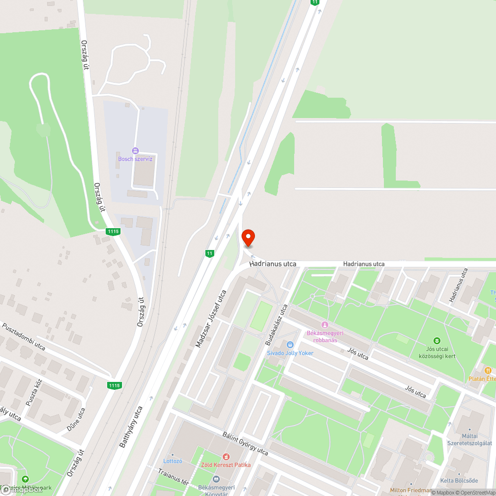 lekopott útburkolati jel bejelentés helye