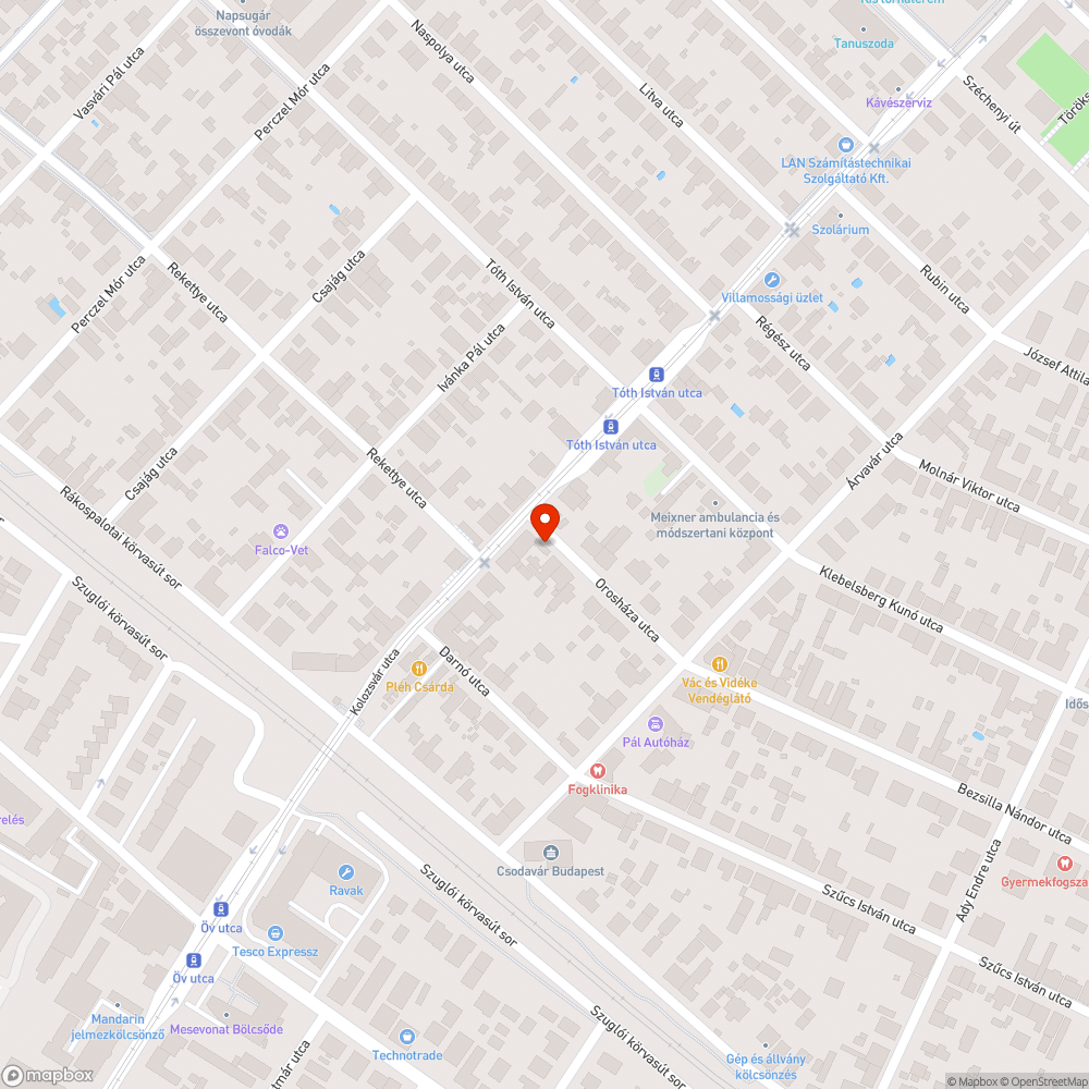 Elhagyott autó bejelentés helye