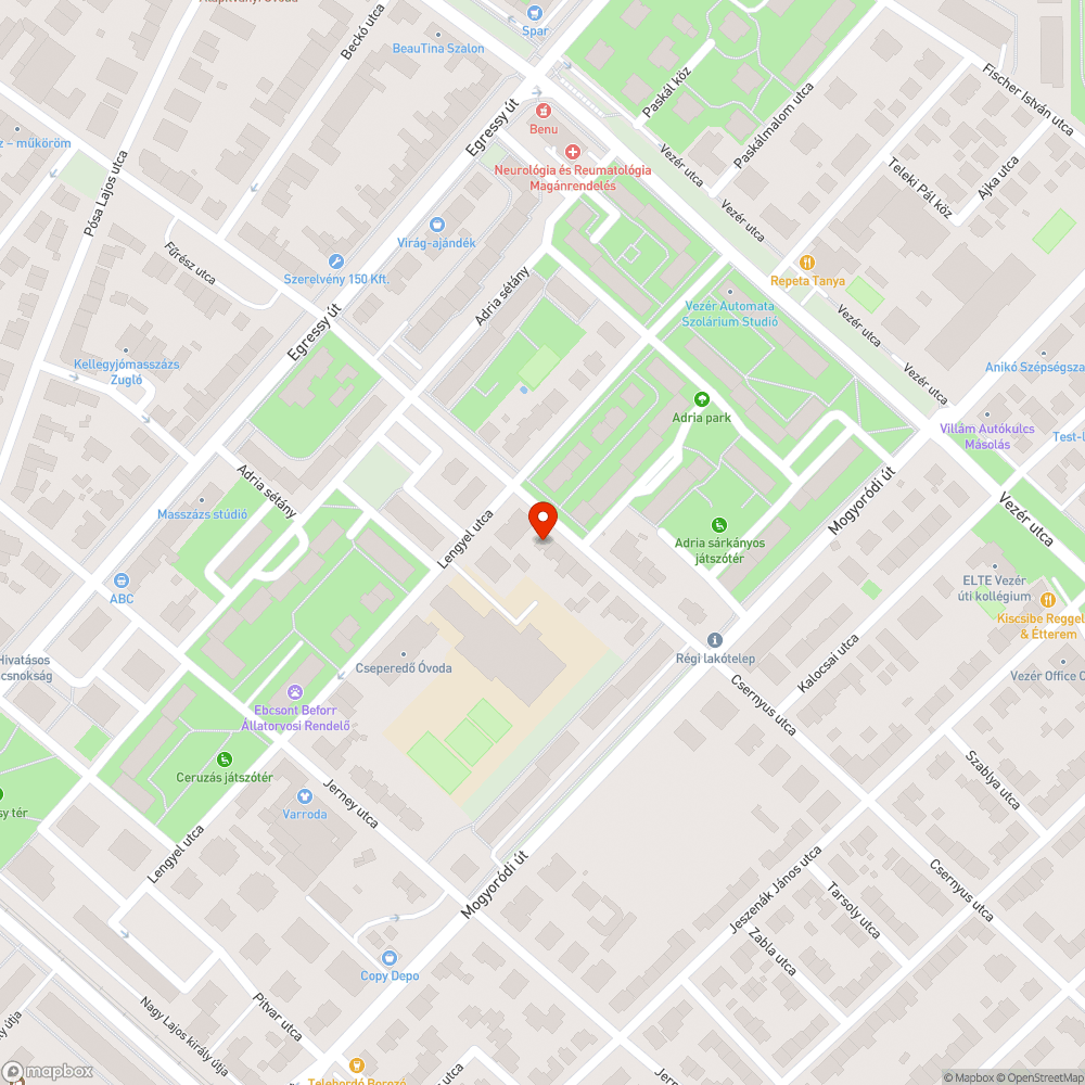 Villogó lámpa bejelentés helye