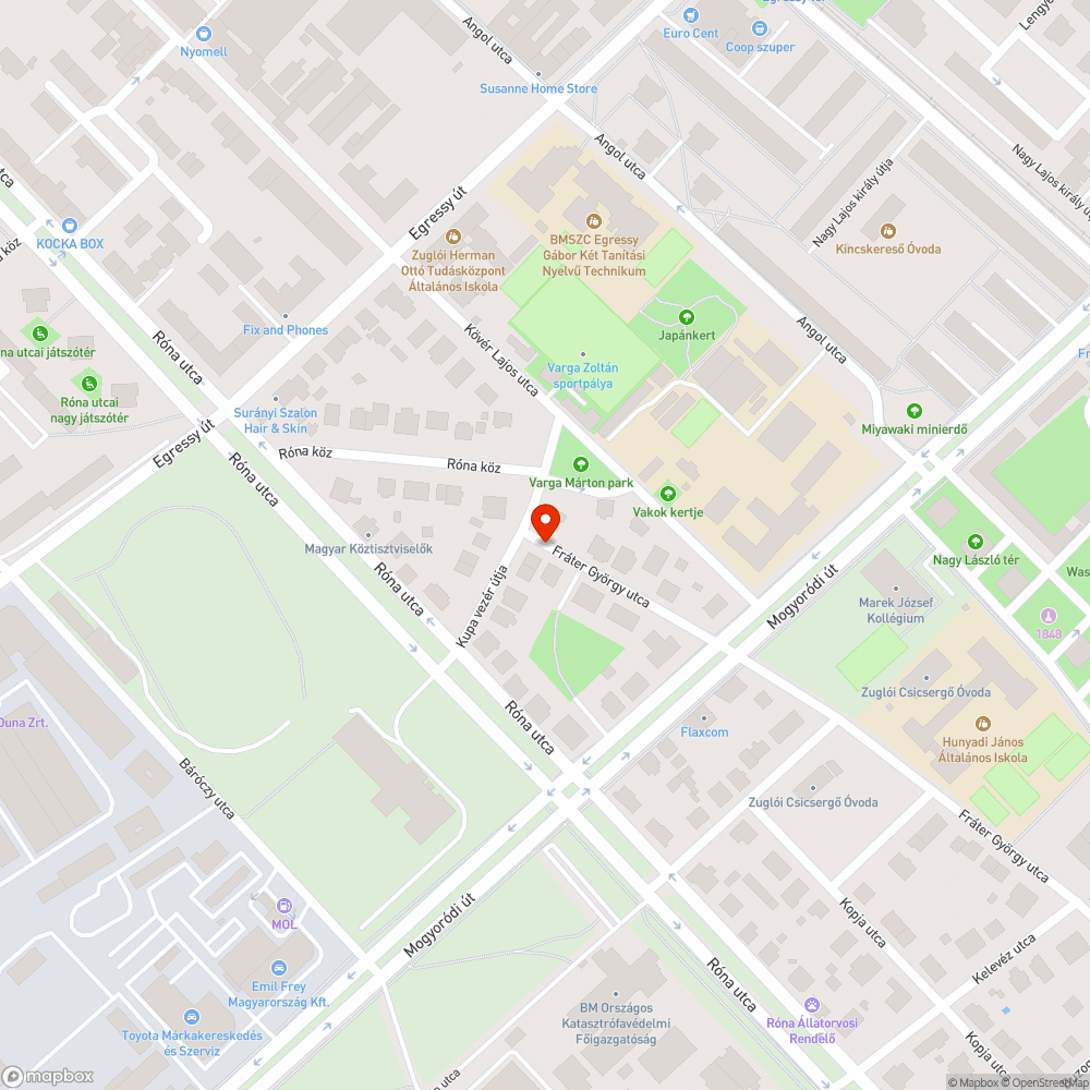 Elhagyott autó bejelentés helye