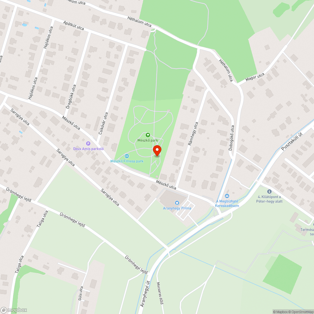 Mészkő Park - hibás játszótér bejelentés helye