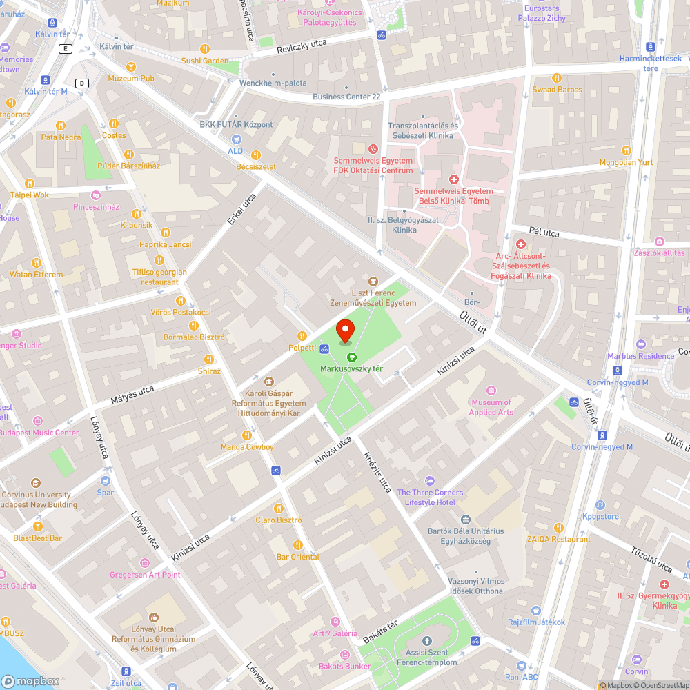 Markusovszky téri "Cica" játszótér átalakítása bejelentés helye