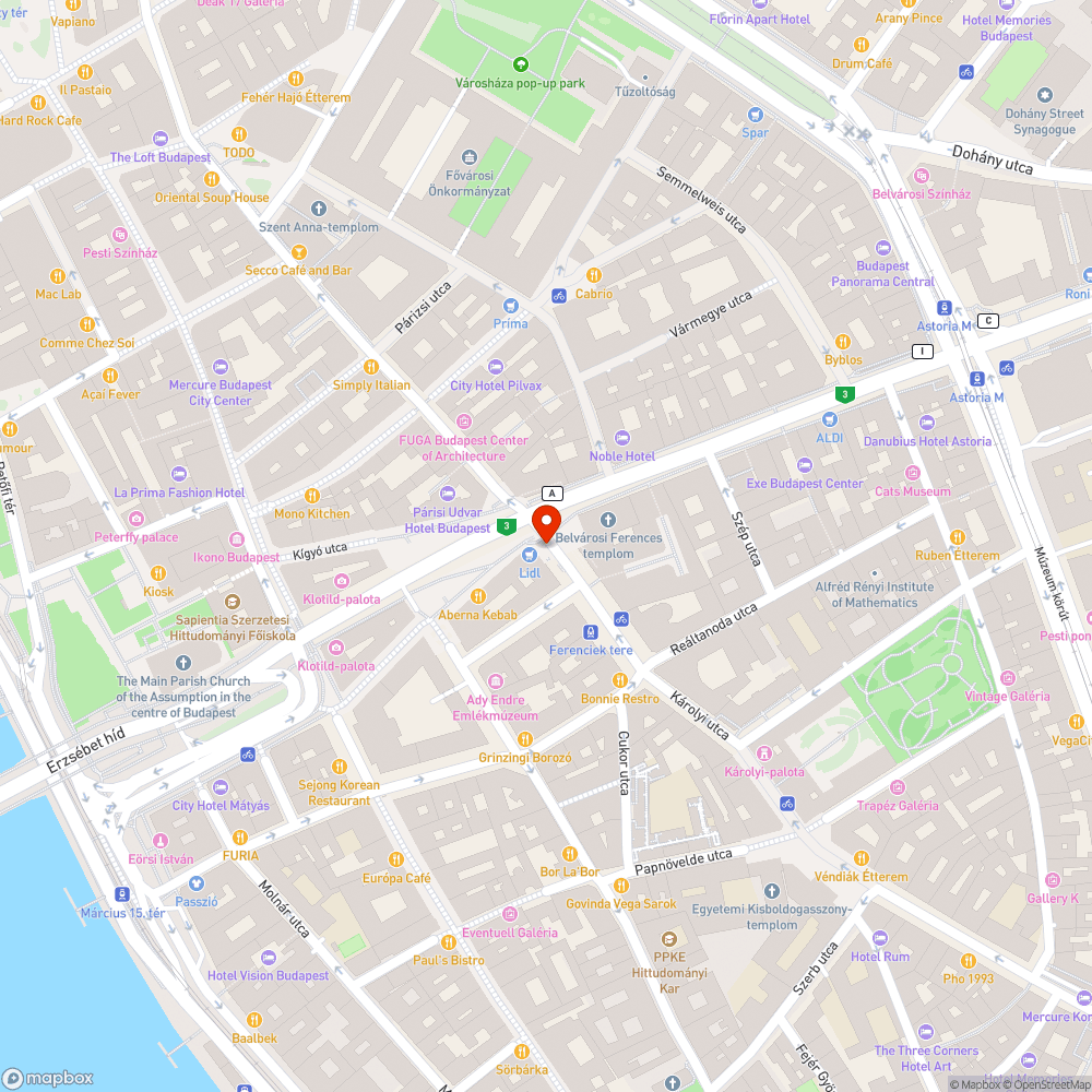 Ferenciek tere - mocskos aluljáró utcabútor bejelentés helye