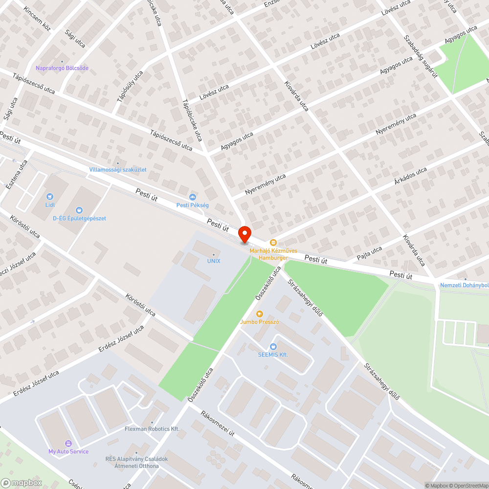 Sérült pad bejelentés helye