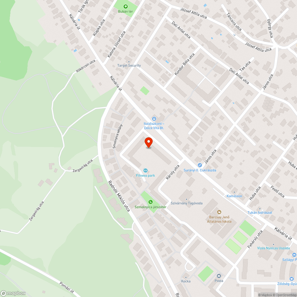 Kiszáradt fa bejelentés helye