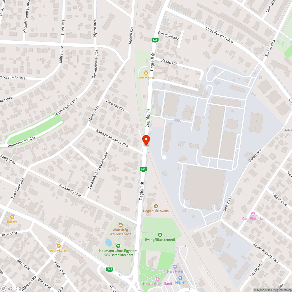 Rozsdás, sérült korlátsor a ceglédi úti vasúti átjáróban bejelentés helye